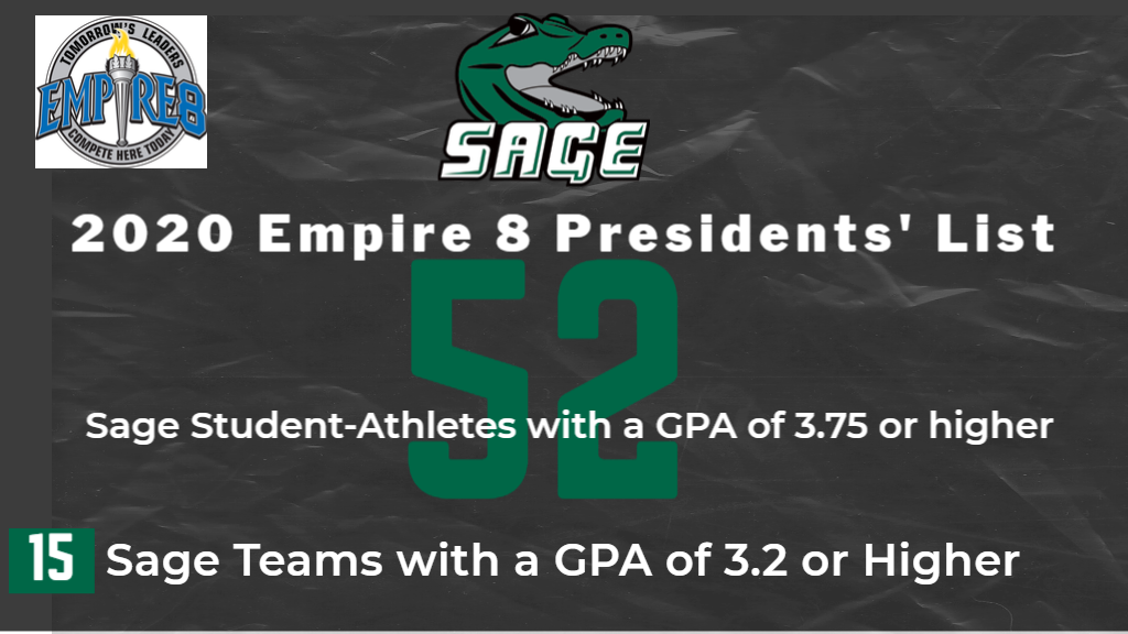 52 Sage Student-Athletes honored by E8; 15 Sage Teams also saluted for academic excellence!