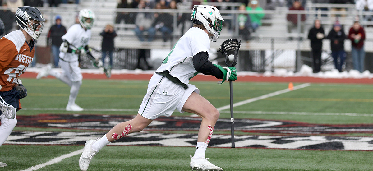 Baraniuk leads men's lacrosse to program's first home win, 13-4 over Cobleskill