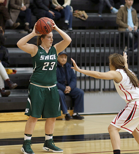 Three Gators finish in double-digits as Sage bests Yeshiva, 74-49