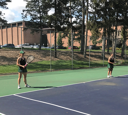 Sage women's tennis team becomes first team to record win in Empire 8 play as they beat Alfred, 7-2