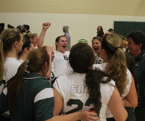 Sage volleyball advances to ECAC Semifinals after besting Hunter, 3-0