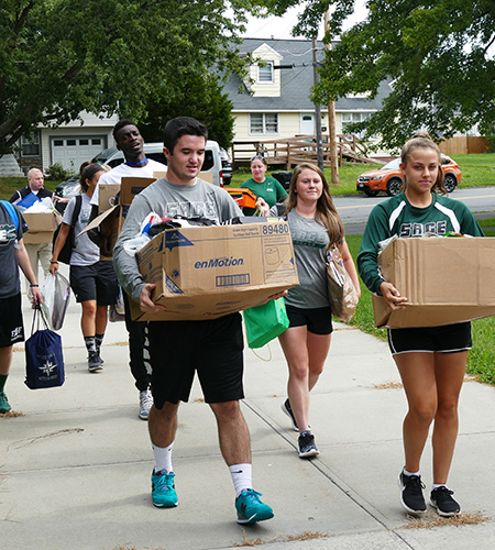 Sage student-athletes participate in annual Shoe Box Project!