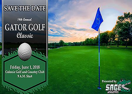 Mark your calendar for June 1 and the 14th Annual Gator Golf Classic!
