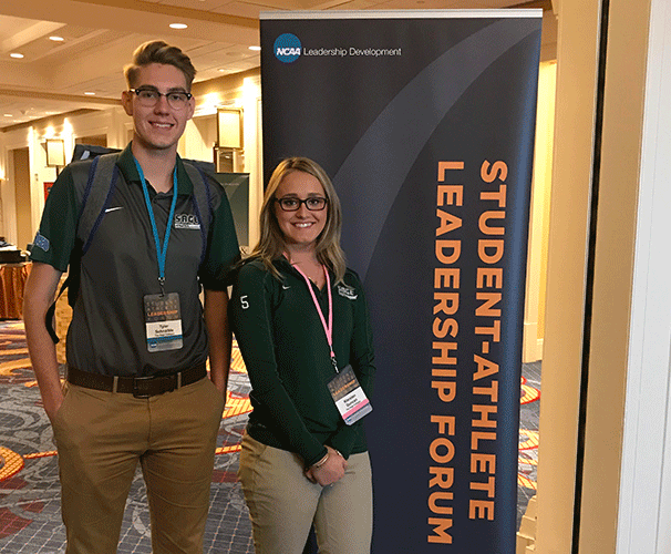 Schnaible and Duncan arrive at 2017 NCAA Leadership Forum in Washington, DC
