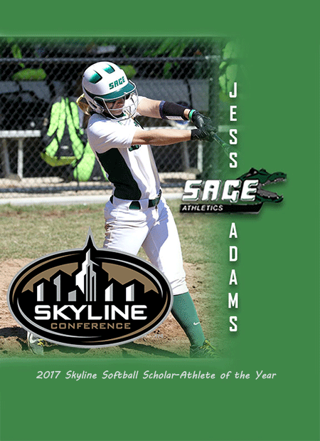 Jessica Adams Named Skyline Softball Scholar-Athlete of the Year