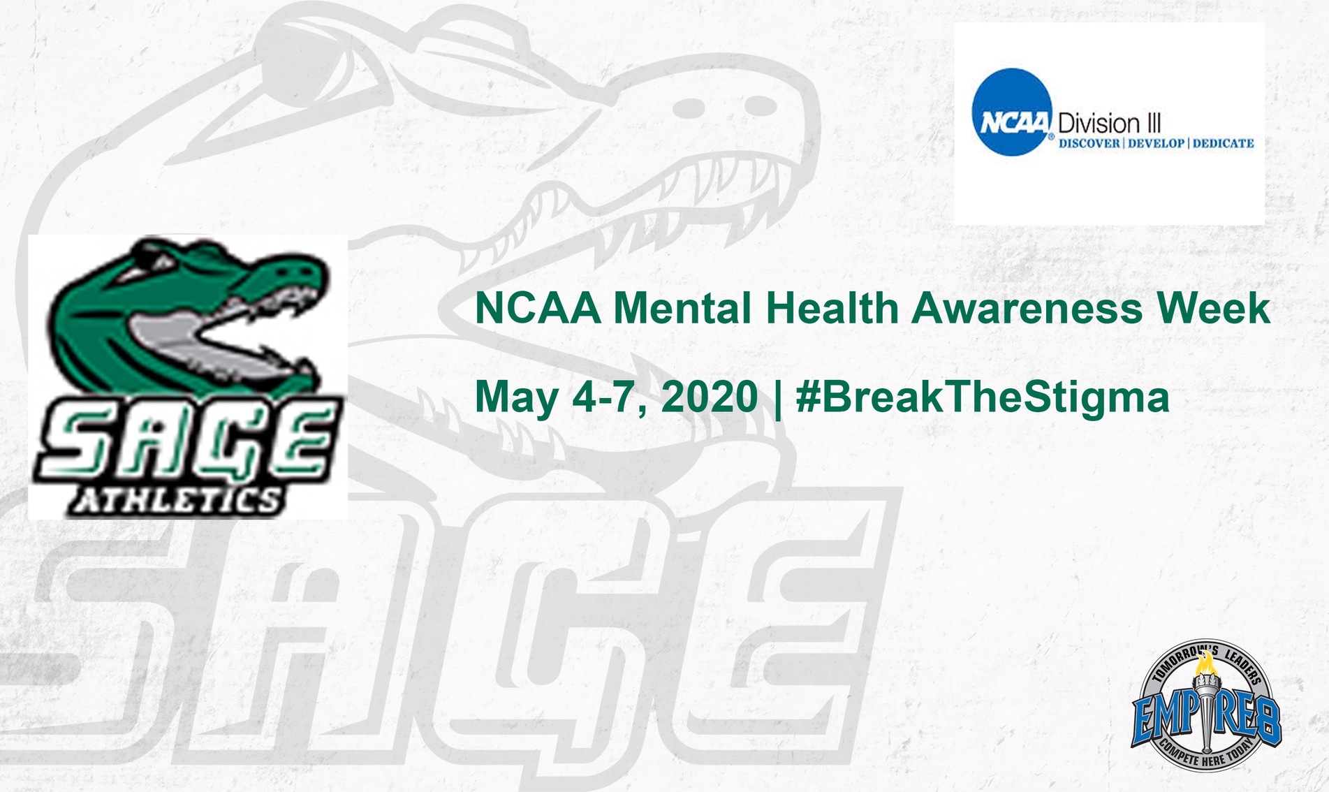 NCAA Mental Health Awareness Week is Here  #BreakTheStigma