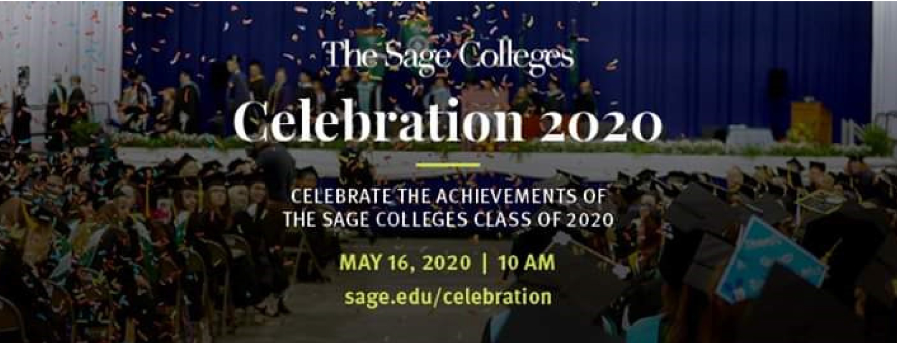Join us for a celebration of the class of 2020 on May 16 at 10 a.m.!