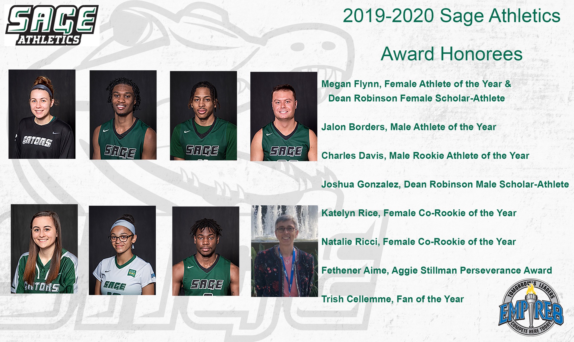 Congratulations to our 2019-2020 Sage Athletic Award Recipients!