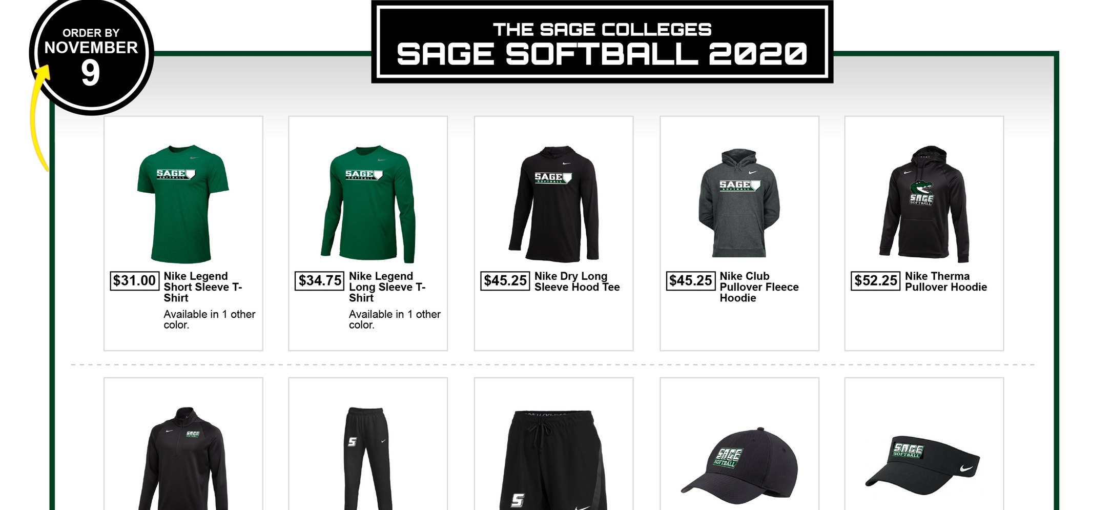 Support Sage Softball and Dress like a Gator with their team store!