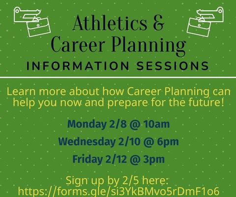 Attention Sage Student-Athletes, Mark your calendar for the Athletics and Career Planning Sessions