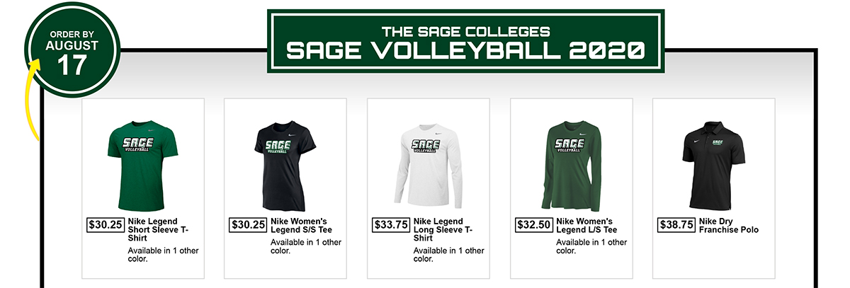 Support Sage Women's Volleyball team with a purchase on their team store, now through Aug. 17!