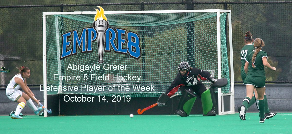 Greier saluted as Empire 8 Defensive Player of the Week