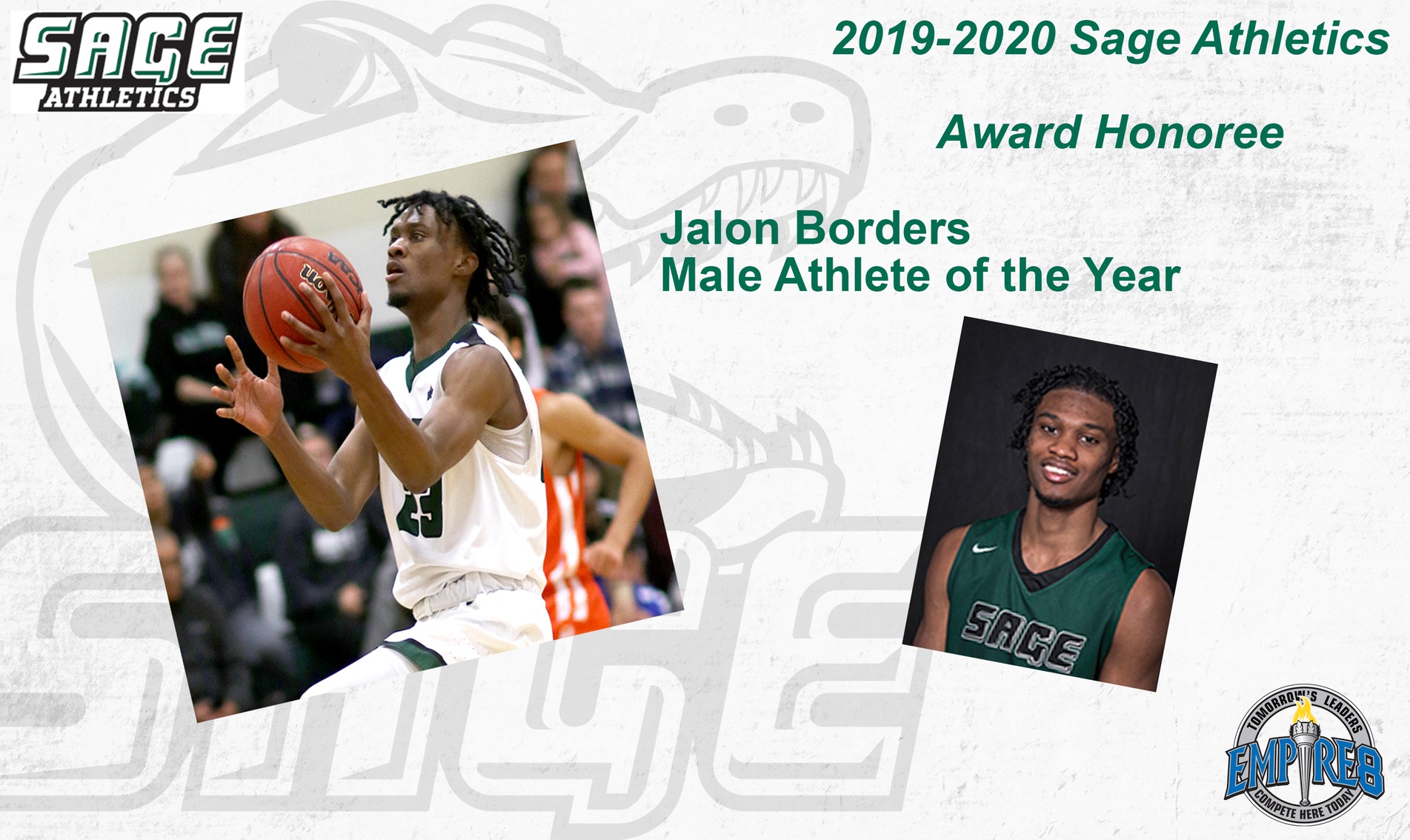 Jalon Borders honored as 2019-2020 Sage Male Athlete of the Year