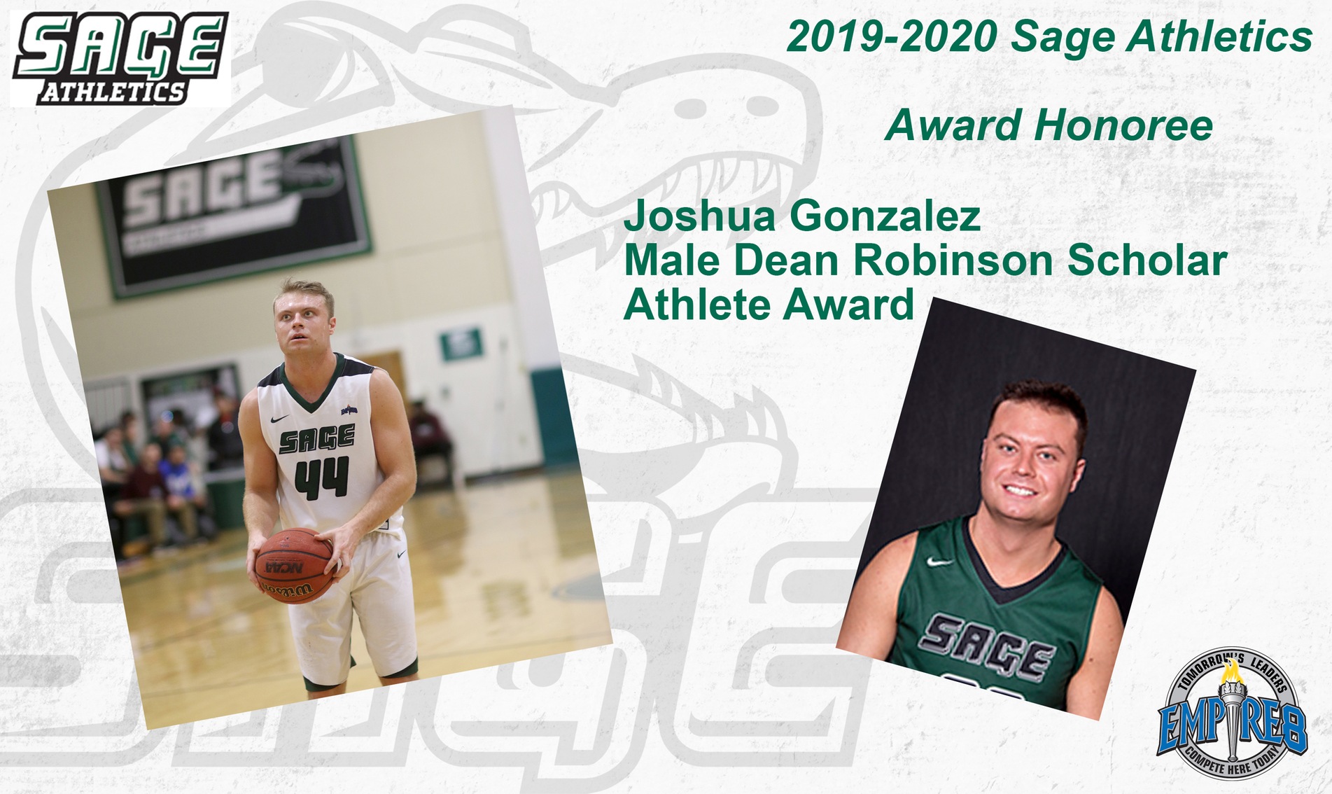 Gonzalez honored as Male Dean Robinson Scholar-Athlete of the Year
