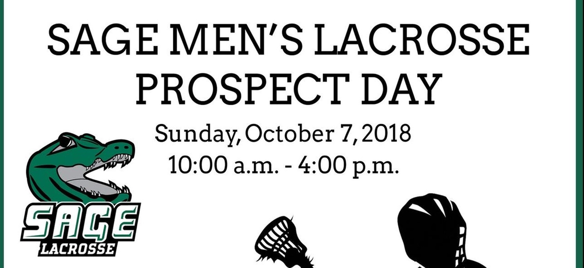 Join Sage Men's Lacrosse Team for a Prospect Day Clinic on October 7