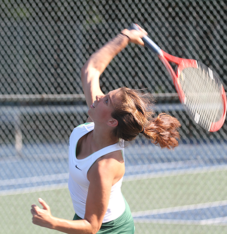 Ackerman and Hansen take singles matches against MCLA, but it's not enough as Gators fall, 7-2