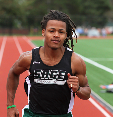 Sage men's track and field team battles weather and elements at Wagner Invitational