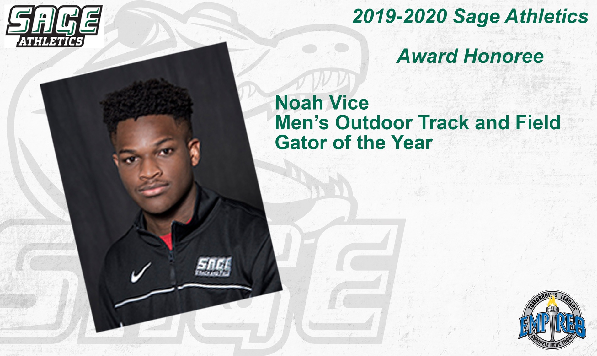 Vice lauded as Men's Track Team's Gator of the Year
