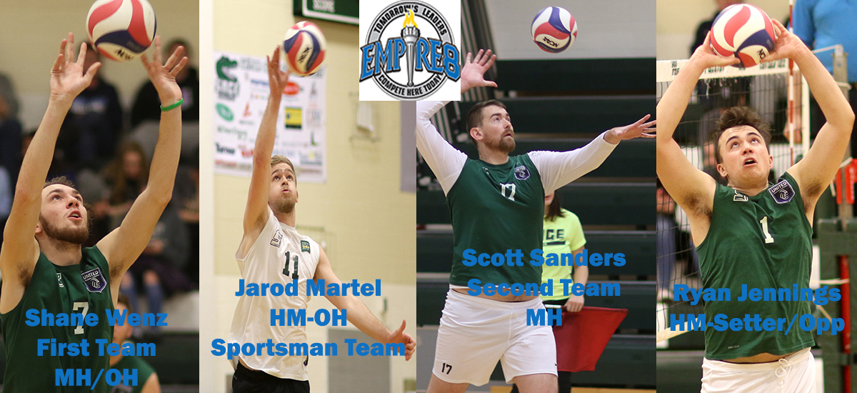 Four Sage Men's Volleyball players honored by Empire 8