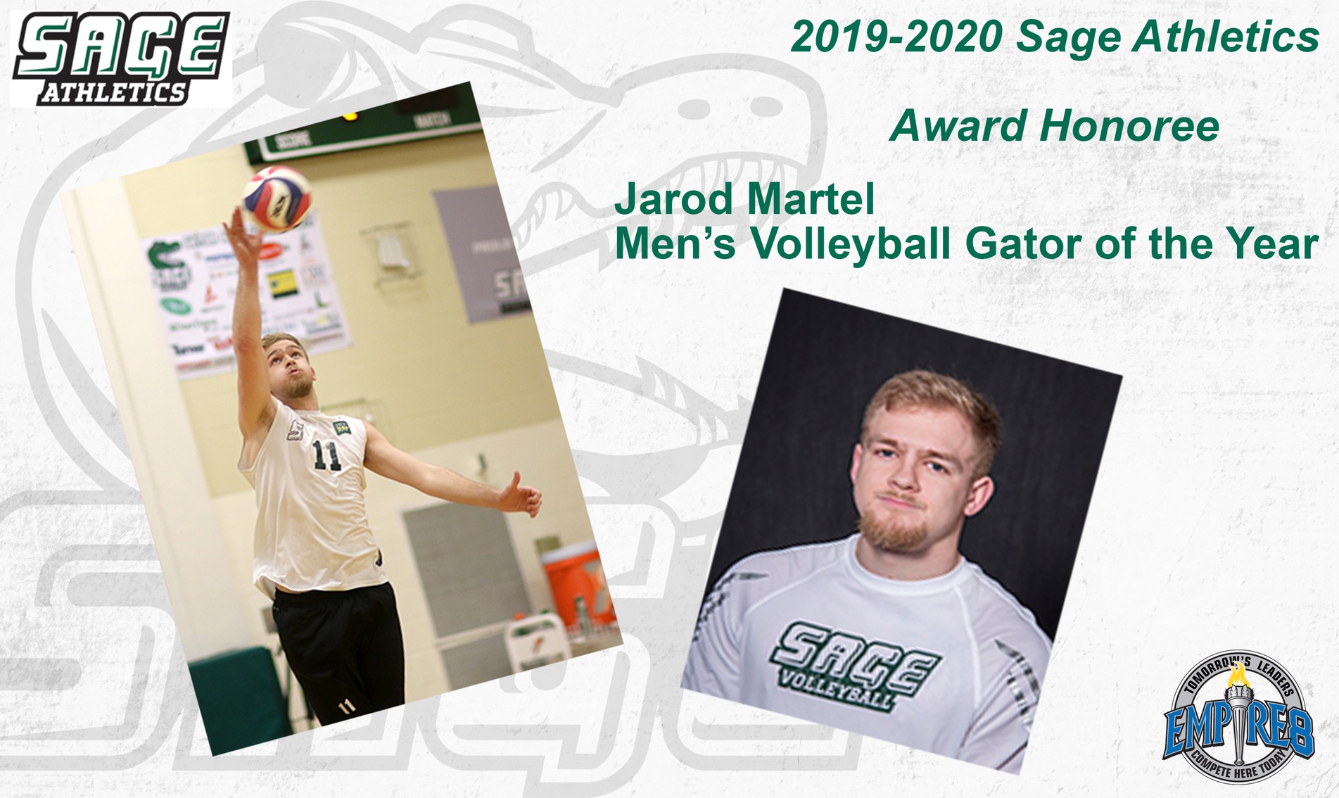 Jarod Martel named Men's Volleyball Gator of the Year