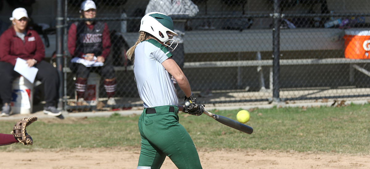 Softball team collects a split with Nazareth in Empire 8 action