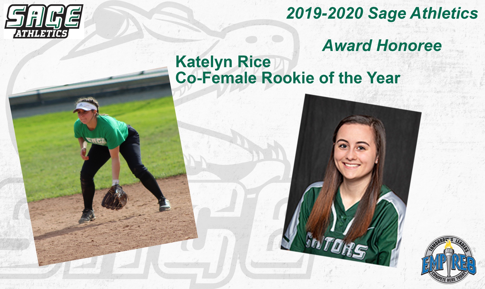 Rice honored as Sage's Female Co-Rookie of the Year