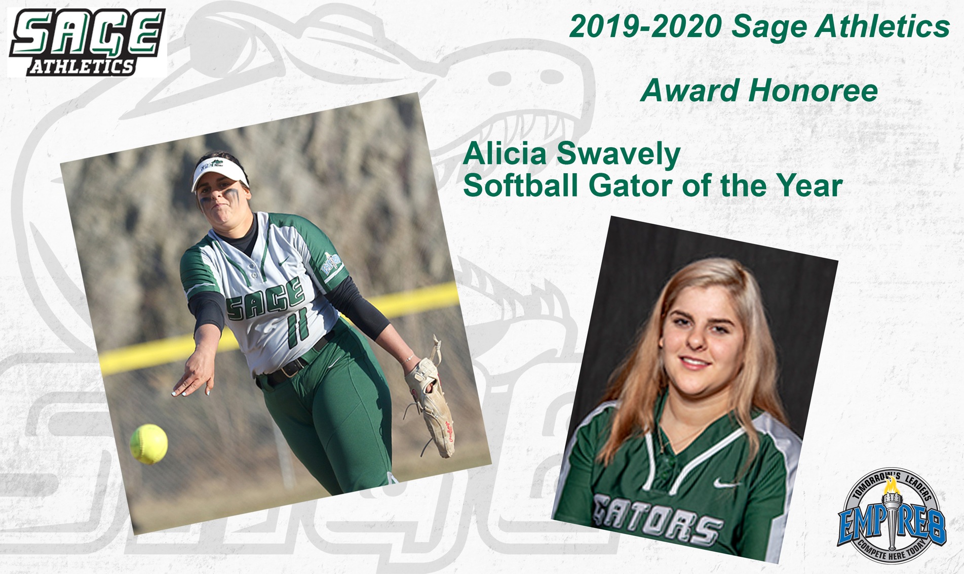 Alicia Swavely Honored as Softball Team Gator of the Year