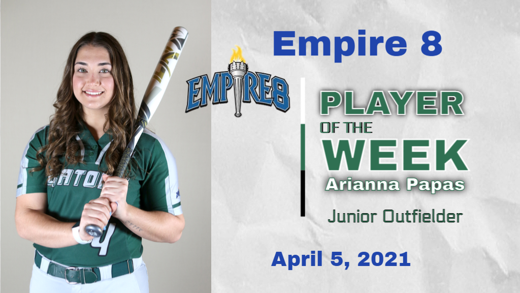 RSC's Papas honored as Empire 8 Player of the Week