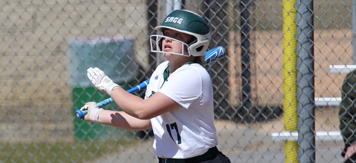Softball sweeps Keuka in offensive explosion