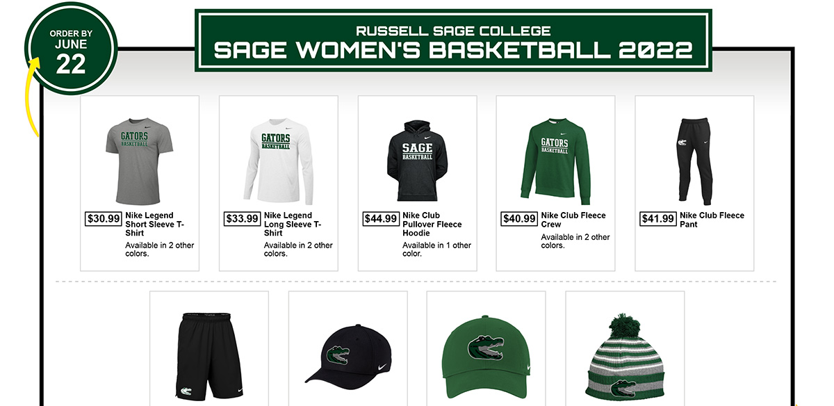 Support Sage Women's Basketball and Dress like they do!