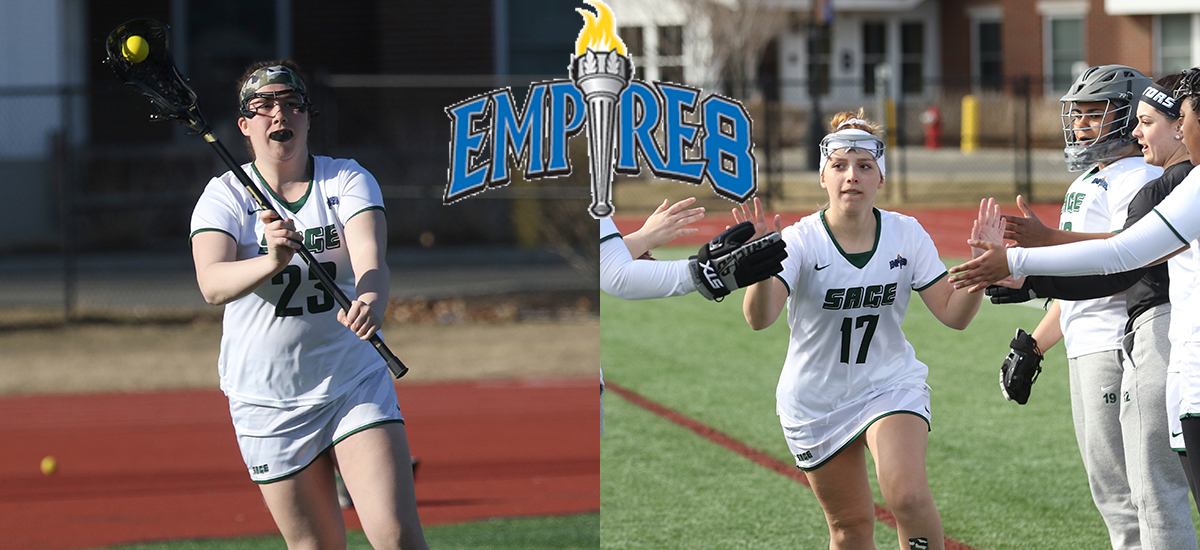 Sage's women's lacrosse players, Lettre and Franco honored by Empire 8