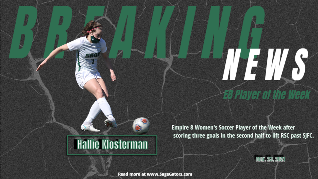 Klosterman Tapped As Empire 8 Women's Soccer Player of the Week