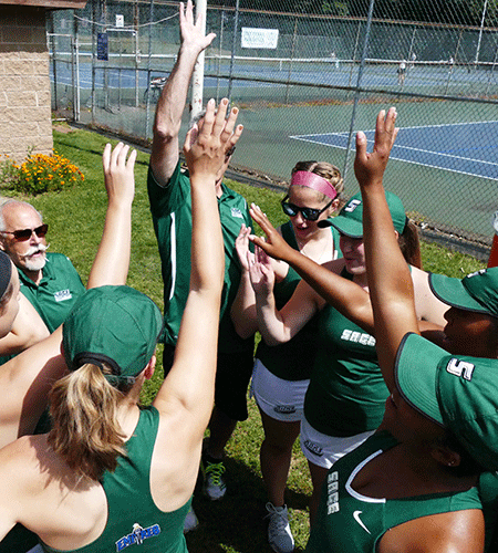 Gators top Eagles in non-conference women's tennis action, 9-0