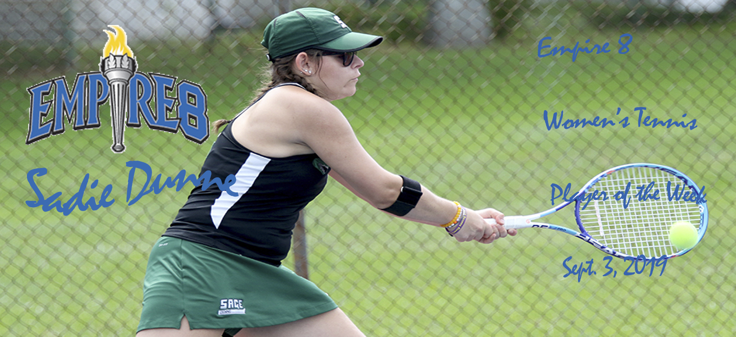 Sadie Dunne tapped as Empire 8 Women's Tennis Player of the Week