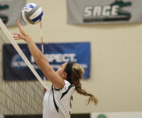 Sage cruises past Bard in women's volleyball action