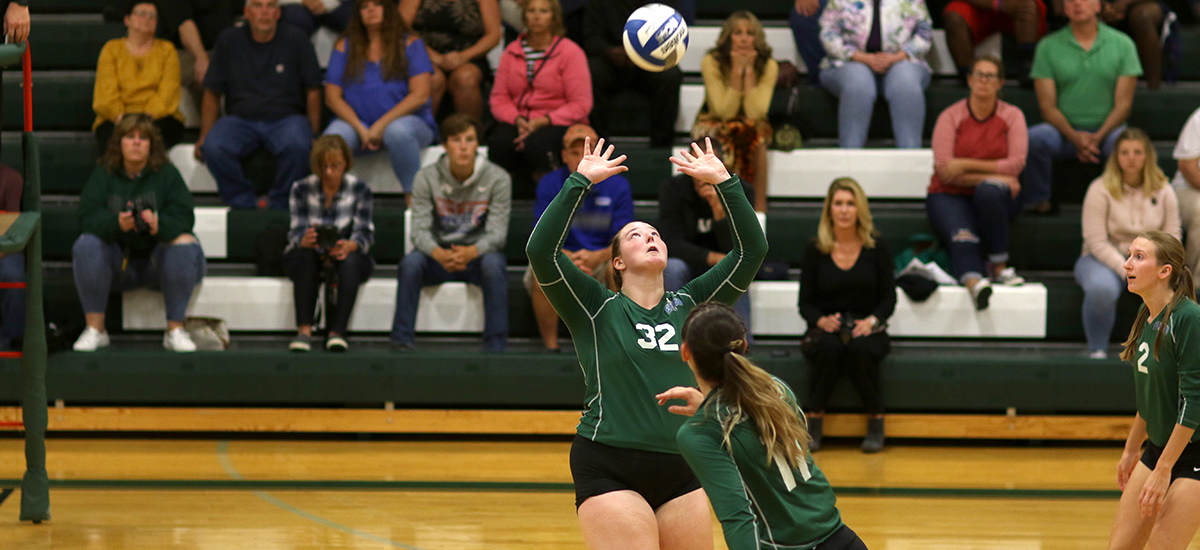 Sage women's volleyball team rallies to knock off Bard in home opener, 3-1