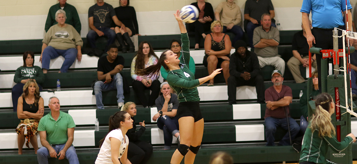 Sage volleyball team rallies to beat Utica for key E8 win