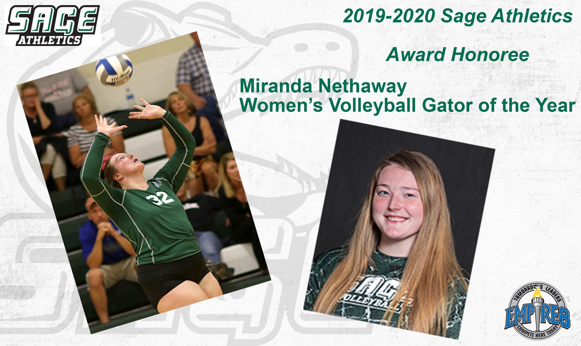 Miranda Nethaway selected as Women's Volleyball Gator of the Year
