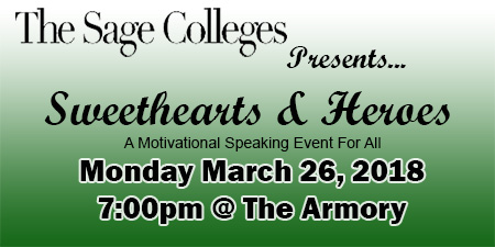 Join Sage on March 26 for the Sweethearts and Hero's Presentation