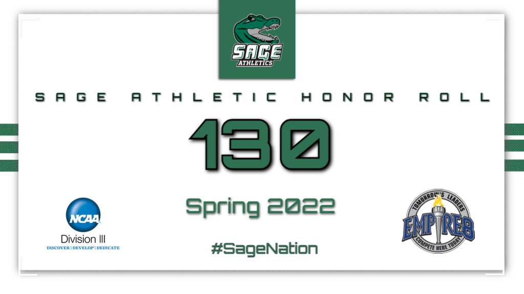 A record 130 Sage Student-Athletes named to Sage Athletic Honor Roll for the Spring of 2022